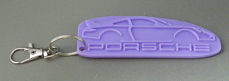(image for) 3D Prints - Porsche Sleutelhanger 1 - Paars (Purple)