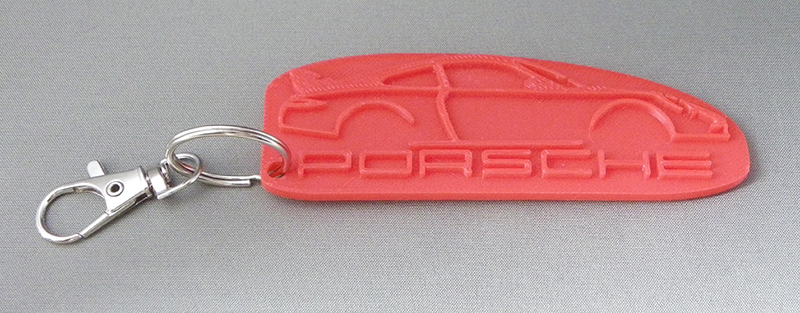 (image for) 3D Prints - Porsche Sleutelhanger 1 - Rood (Red)