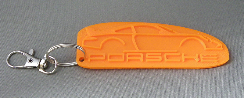 (image for) 3D Prints - Porsche Sleutelhanger 1 - Zonnig Oranje (Sunny Orange)