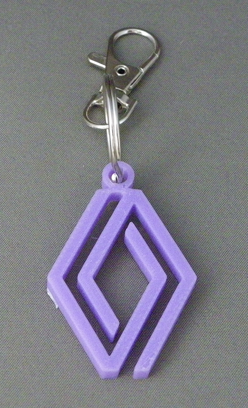 (image for) 3D Prints - Renault Sleutelhanger 1 - Paars (Purple)
