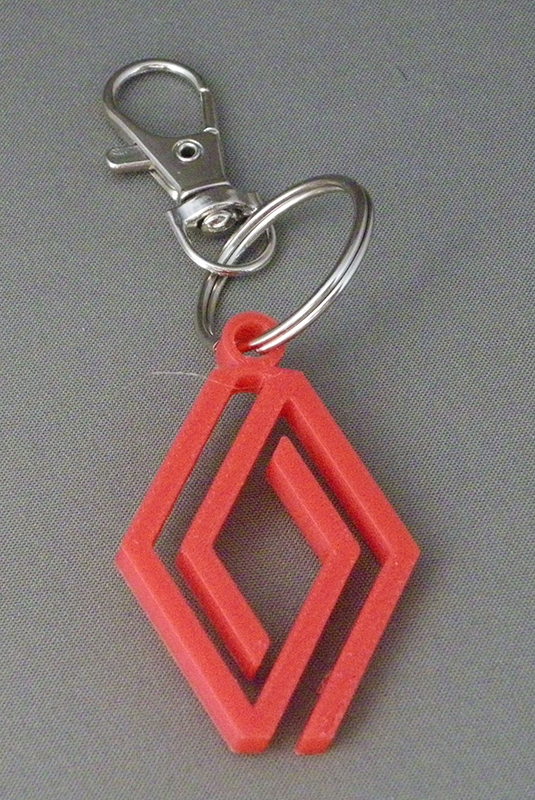 (image for) 3D Prints - Renault Sleutelhanger 1 - Rood (Red)
