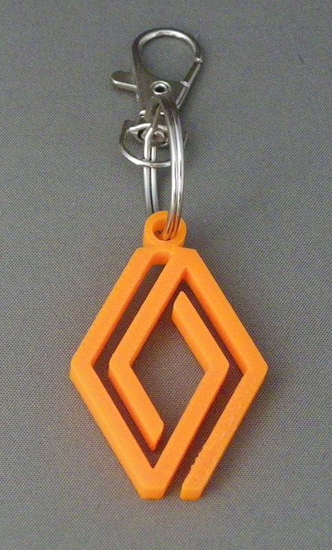 (image for) 3D Prints - Renault Sleutelhanger 1 - Zonnig Oranje (Sunny Orange)