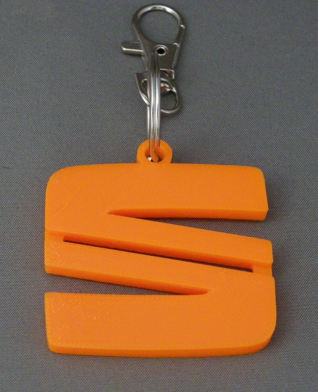 (image for) 3D Prints - Seat Sleutelhanger 1 - Zonnig Oranje (Sunny Orange)