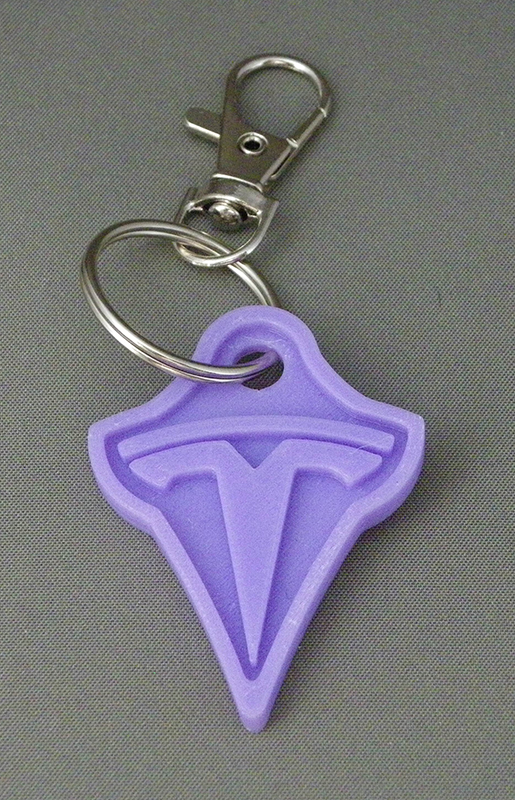 (image for) 3D Prints - Tesla Sleutelhanger 1 - Paars (Purple)