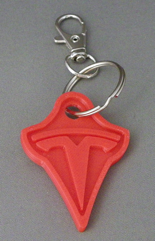 (image for) 3D Prints - Tesla Sleutelhanger 1 - Rood (Red)