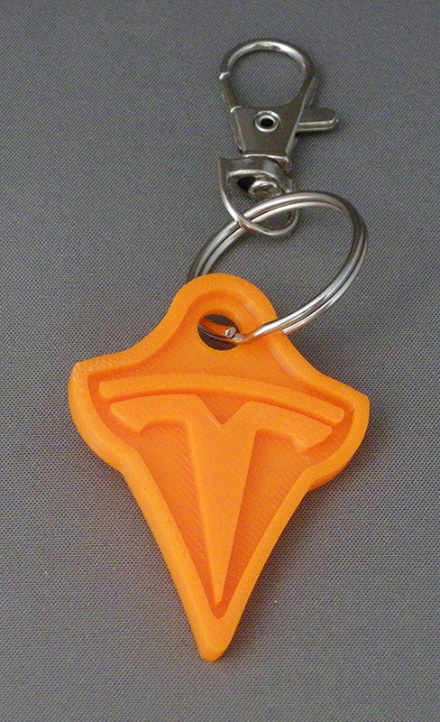 (image for) 3D Prints - Tesla Sleutelhanger 1 - Zonnig Oranje (Sunny Orange)