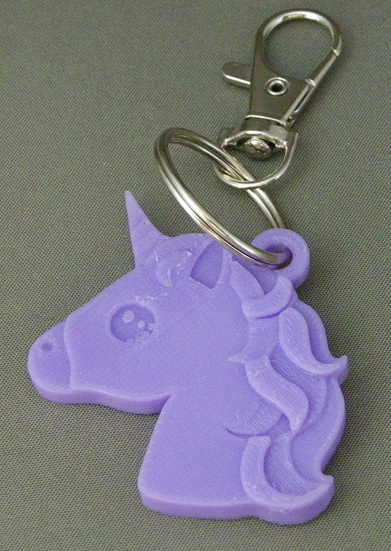 (image for) 3D Prints - Unicorn Sleutelhanger 1 - Paars (Purple)