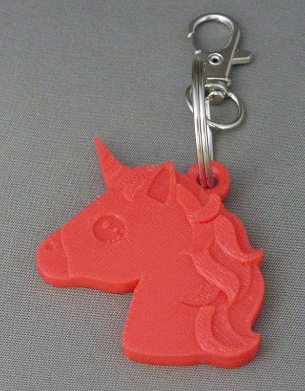 (image for) 3D Prints - Unicorn Sleutelhanger 1 - Rood (Red)