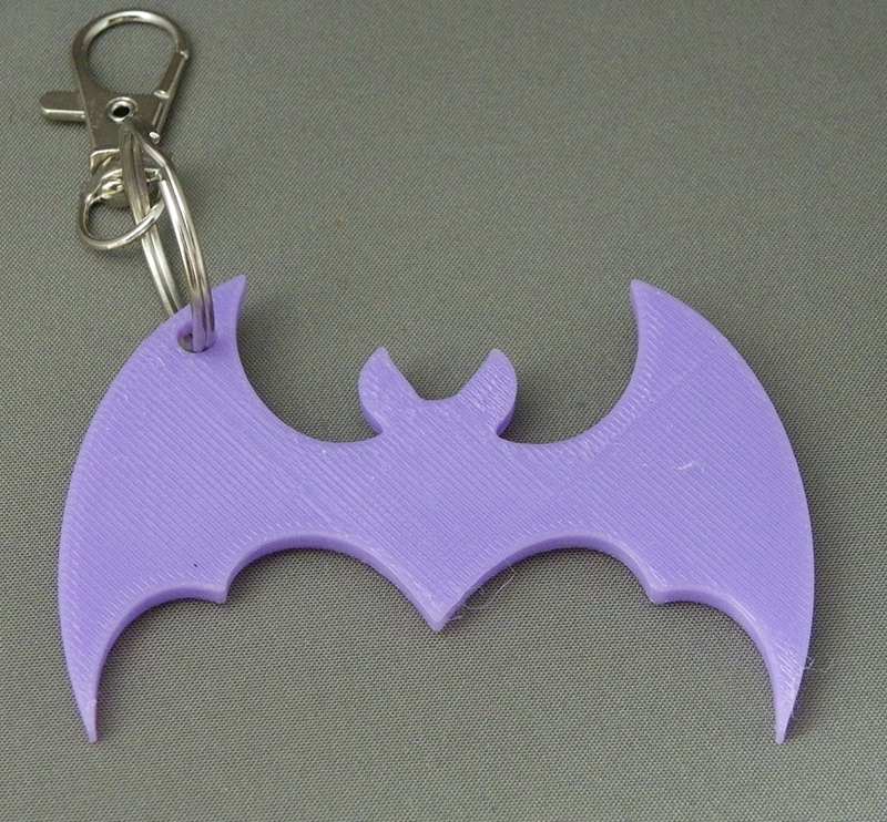(image for) 3D Prints - Vleermuis Sleutelhanger 1 - Paars (Purple)