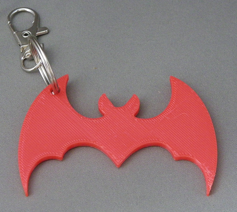 (image for) 3D Prints - Vleermuis Sleutelhanger 1 - Rood (Red)