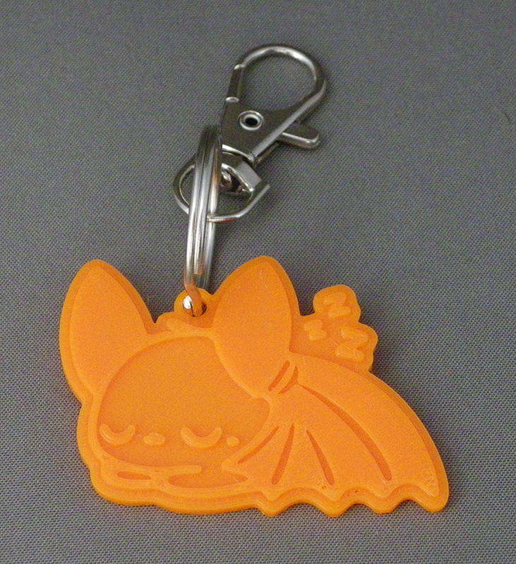 (image for) 3D Prints - Vleermuis Sleutelhanger 3 - Zonnig Oranje (Sunny Orange)