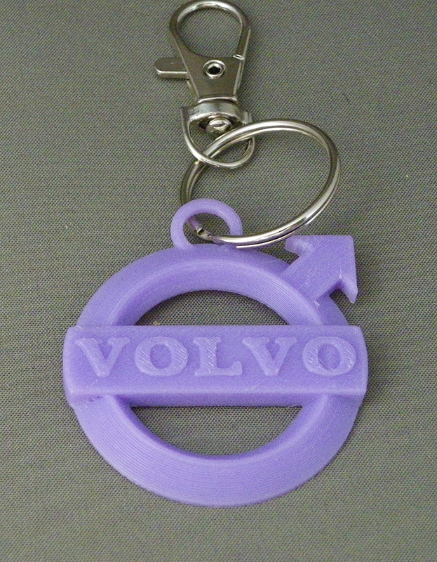 (image for) 3D Prints - Volvo Sleutelhanger 1 - Paars (Purple)