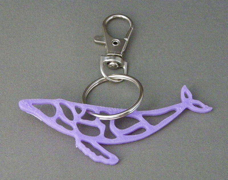 (image for) 3D Prints - Walvis Sleutelhanger 1 - Paars (Purple)