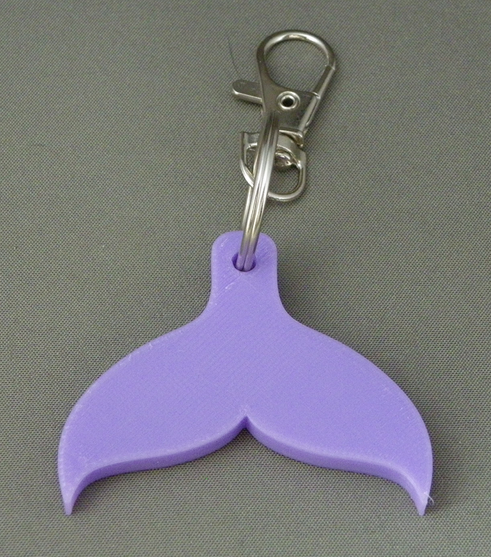 (image for) 3D Prints - Walvis Sleutelhanger 2 - Paars (Purple)
