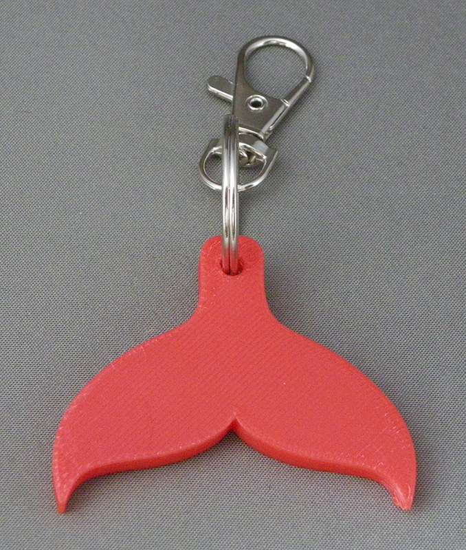 (image for) 3D Prints - Walvis Sleutelhanger 2 - Rood (Red)