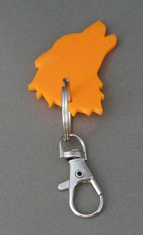 (image for) 3D Prints - Wolf Sleutelhanger 2 - Zonnig Oranje (Sunny Orange)