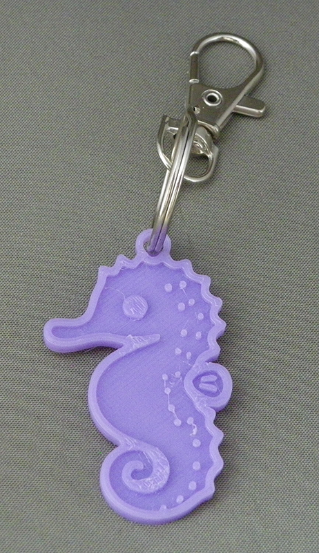(image for) 3D Prints - Zeepaard Sleutelhanger 1 - Paars (Purple)