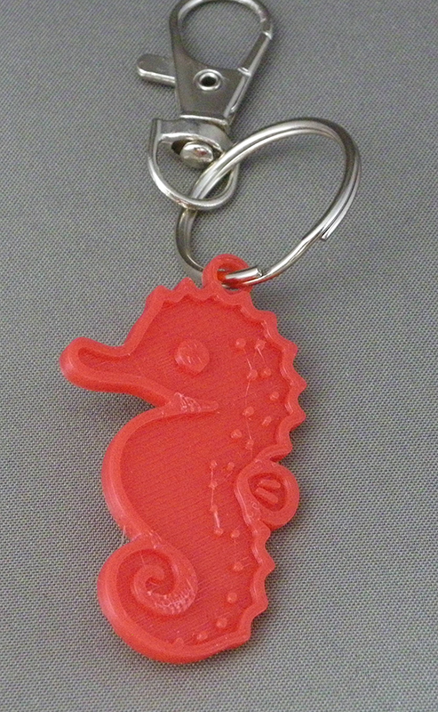 (image for) 3D Prints - Zeepaard Sleutelhanger 1 - Rood (Red)