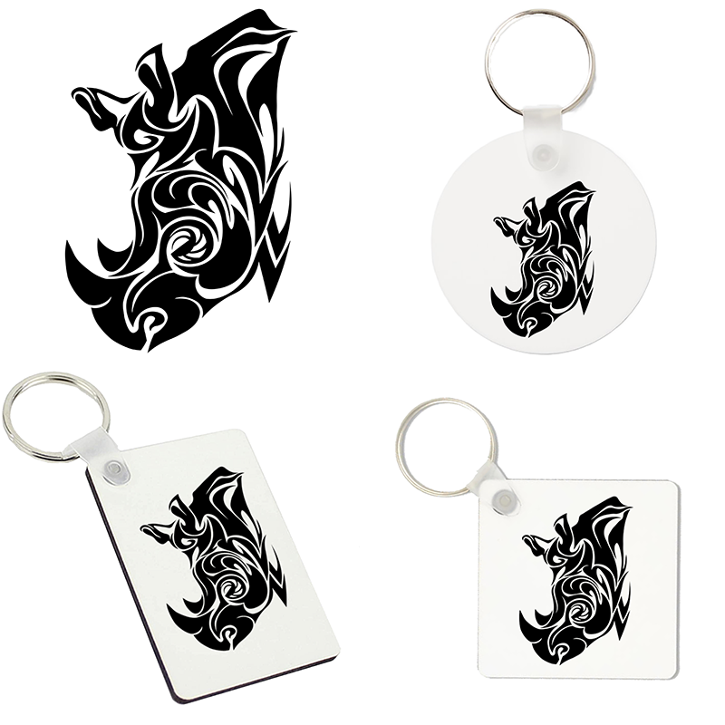 (image for) Sleutelhanger - Dieren - Neushoorn 1