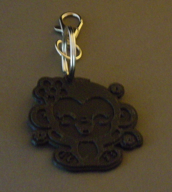 (image for) 3D Prints - Aap Sleutelhanger 2 - Zwart (Black)