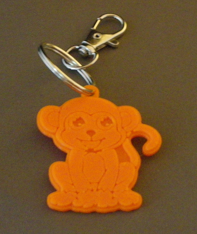 (image for) 3D Prints - Aap Sleutelhanger 4 - Zonnig Oranje (Sunny Orange)