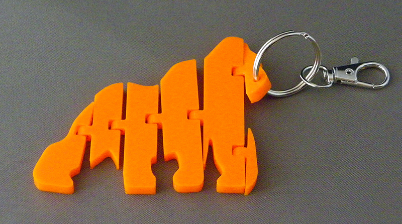 (image for) 3D Prints - Aap Sleutelhanger 5 - Zonnig Oranje (Sunny Orange)
