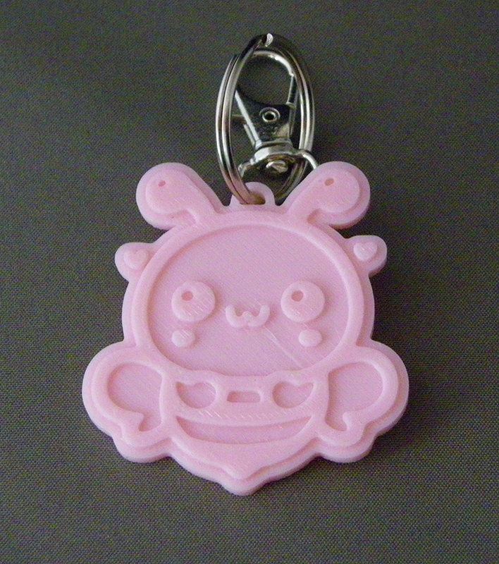 (image for) 3D Prints - Bij Sleutelhanger 2 - Kersenroze (Sakura Pink)