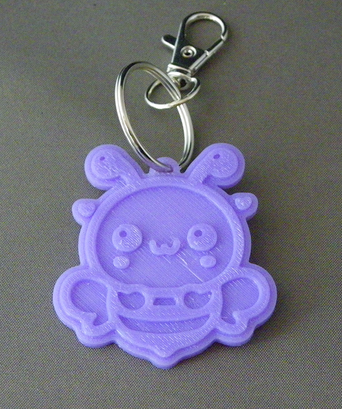 (image for) 3D Prints - Bij Sleutelhanger 2 - Paars (Purple)