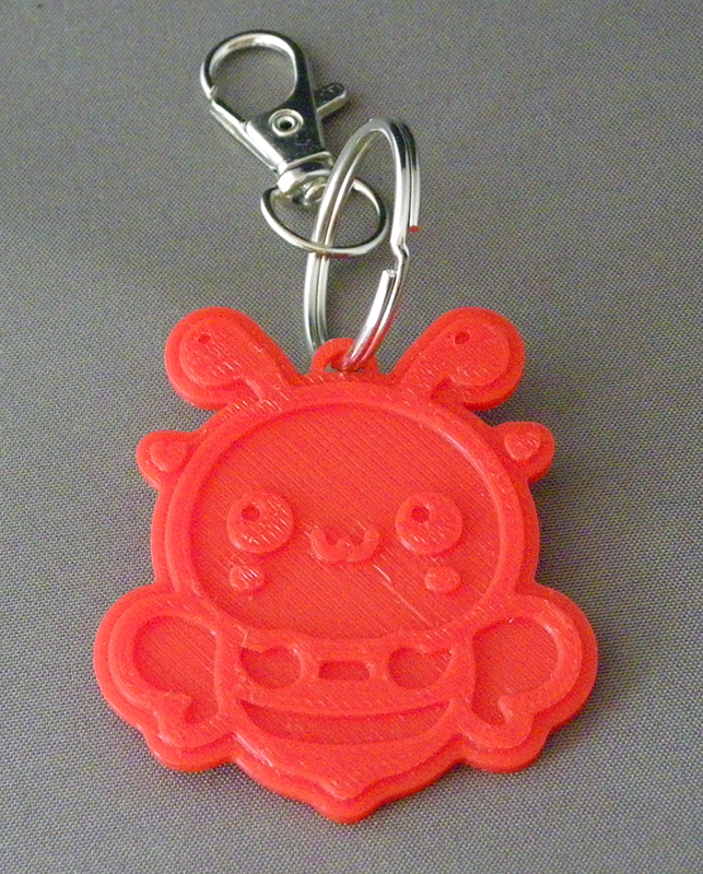 (image for) 3D Prints - Bij Sleutelhanger 2 - Rood (Red)