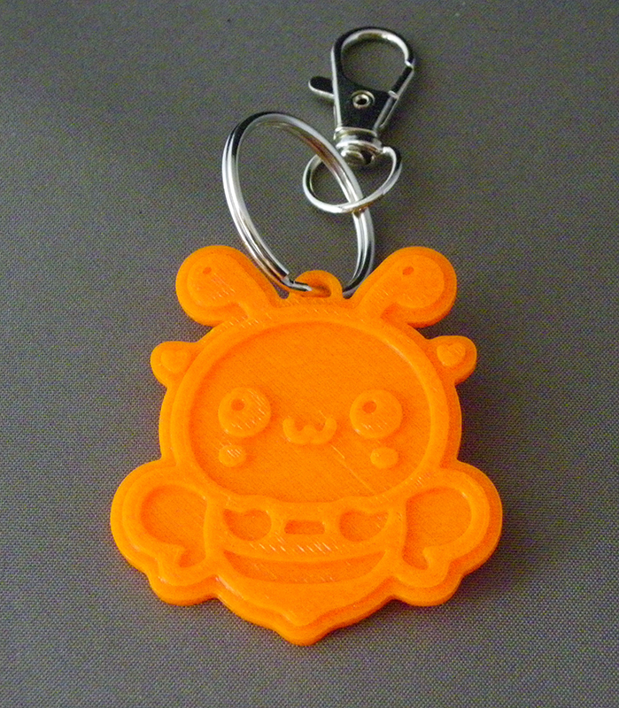 (image for) 3D Prints - Bij Sleutelhanger 2 - Zonnig Oranje (Sunny Orange)