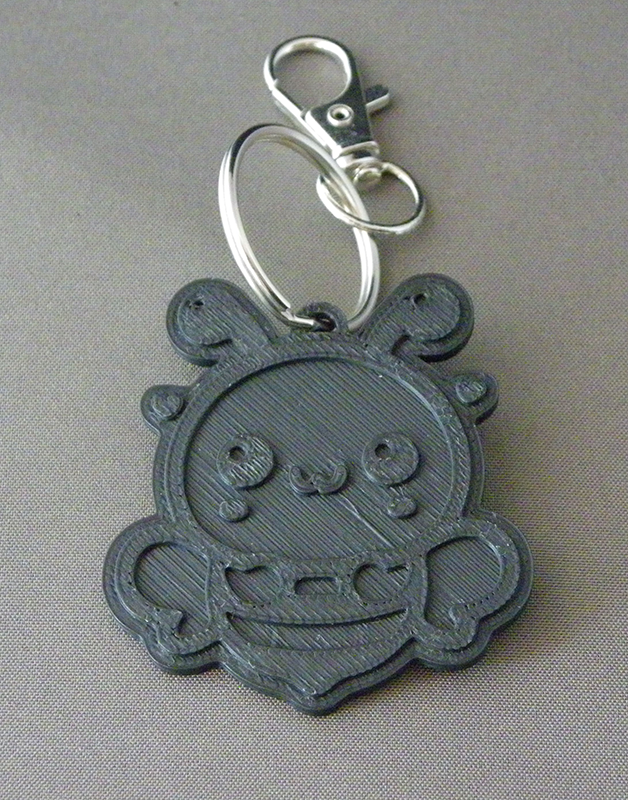 (image for) 3D Prints - Bij Sleutelhanger 2 - Zwart (Black)