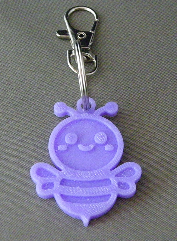 (image for) 3D Prints - Bij Sleutelhanger 3 - Paars (Purple)