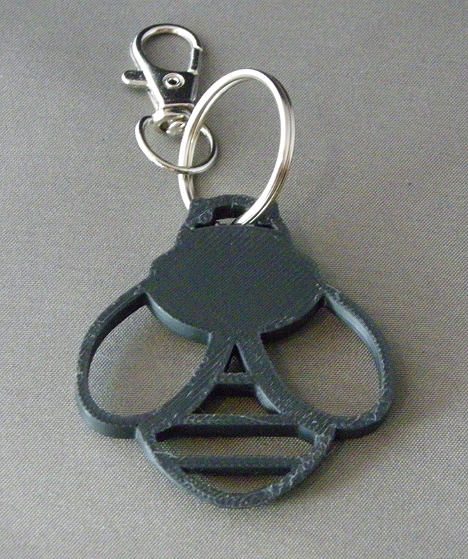 (image for) 3D Prints - Bij Sleutelhanger 5 - Zwart (Black)