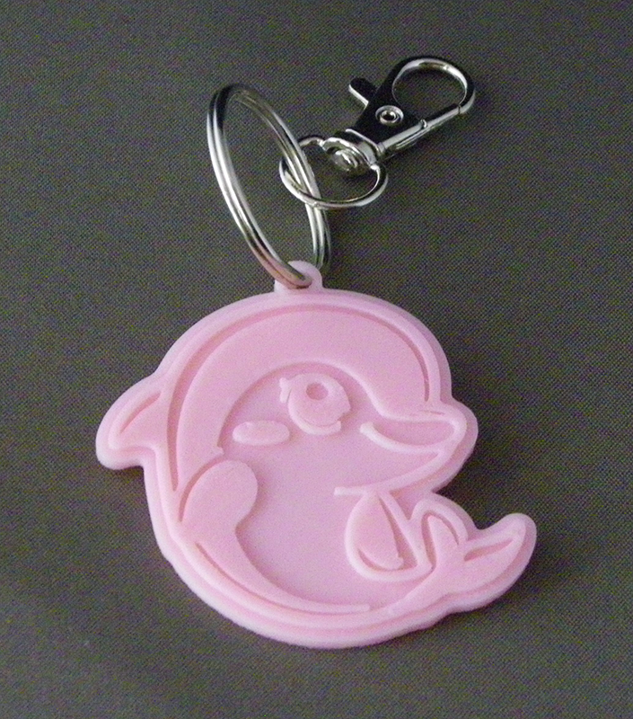 (image for) 3D Prints - Dolfijn Sleutelhanger 1 - Kersenroze (Sakura Pink)