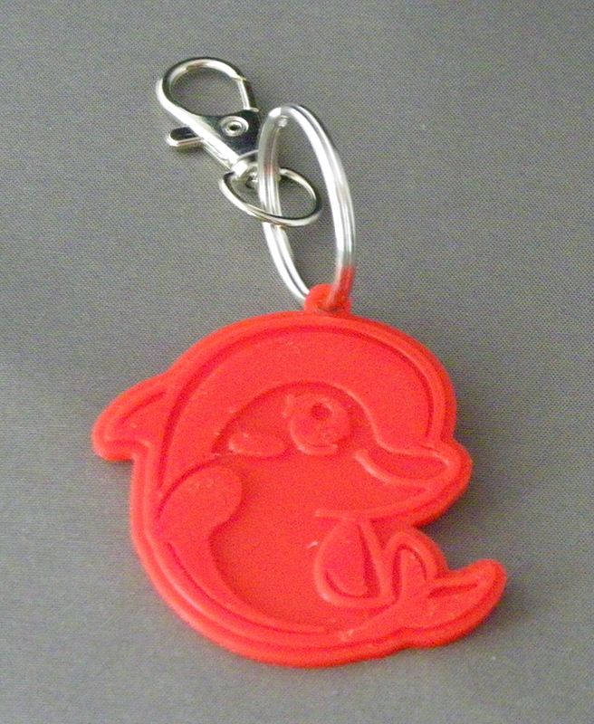 (image for) 3D Prints - Dolfijn Sleutelhanger 1 - Rood (Red)