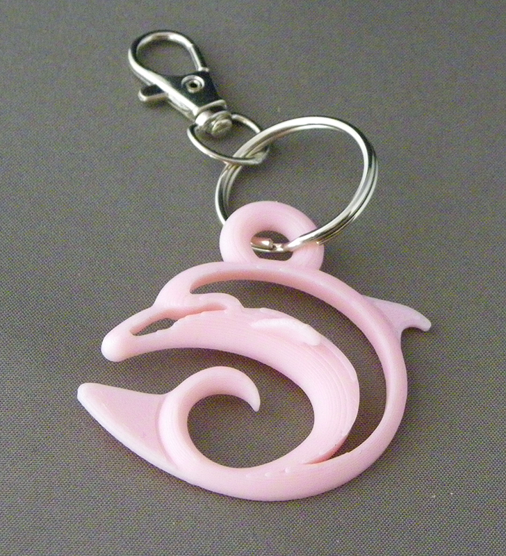 (image for) 3D Prints - Dolfijn Sleutelhanger 2 - Kersenroze (Sakura Pink)