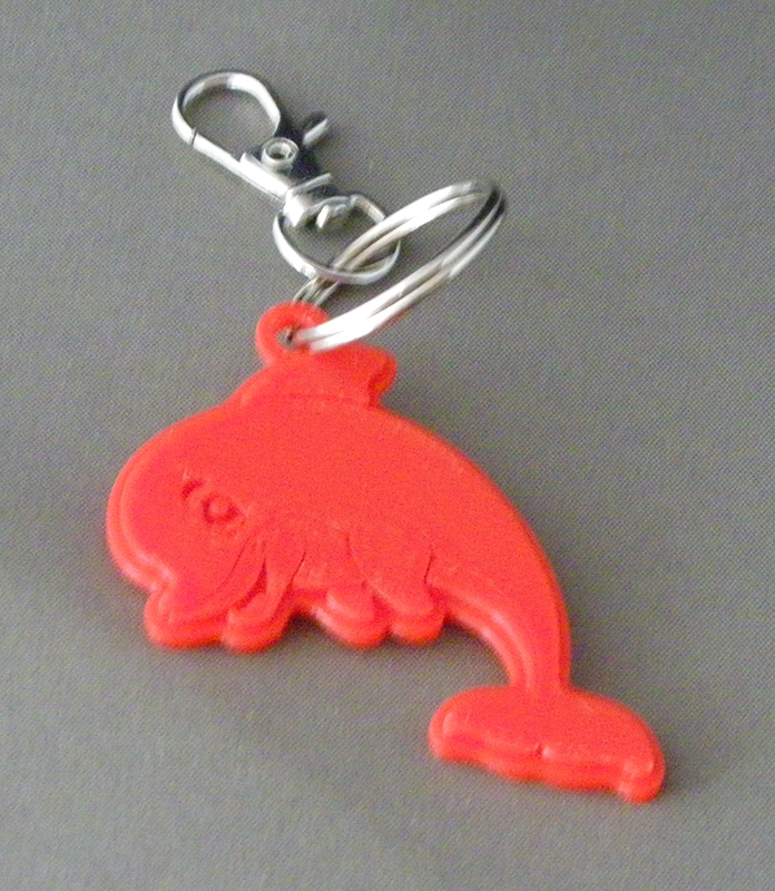 (image for) 3D Prints - Dolfijn Sleutelhanger 4 - Rood (Red)
