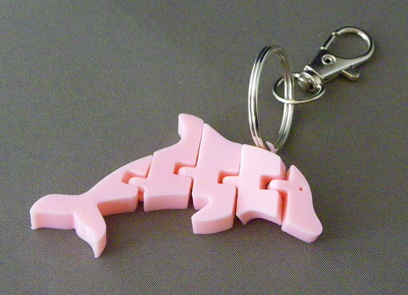 (image for) 3D Prints - Dolfijn Sleutelhanger 5 - Kersenroze (Sakura Pink)