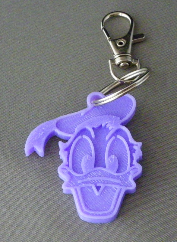 (image for) 3D Prints - Donald Duck Sleutelhanger 1 - Paars (Purple)