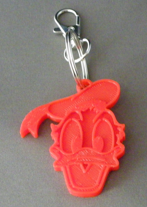 (image for) 3D Prints - Donald Duck Sleutelhanger 1 - Rood (Red)