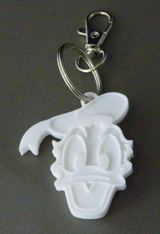 (image for) 3D Prints - Donald Duck Sleutelhanger 1 - Wit (White)