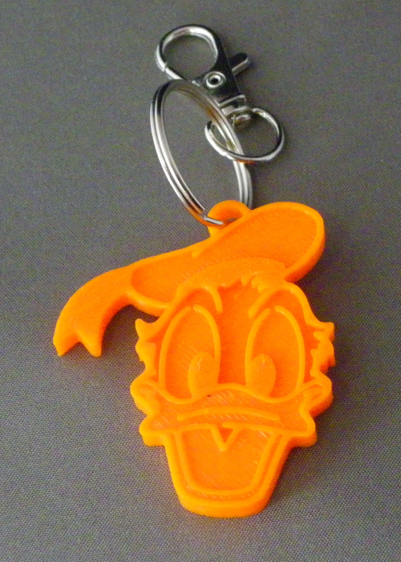(image for) 3D Prints - Donald Duck Sleutelhanger 1 - Zonnig Oranje (Sunny Orange)