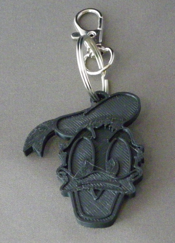 (image for) 3D Prints - Donald Duck Sleutelhanger 1 - Zwart (Black)