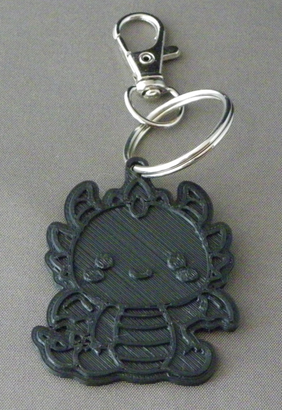 (image for) 3D Prints - Draak Sleutelhanger 1 - Zwart (Black)