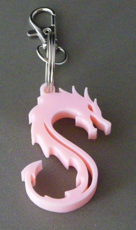 (image for) 3D Prints - Draak Sleutelhanger 3 - Kersenroze (Sakura Pink)