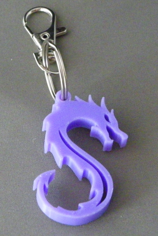 (image for) 3D Prints - Draak Sleutelhanger 3 - Paars (Purple)
