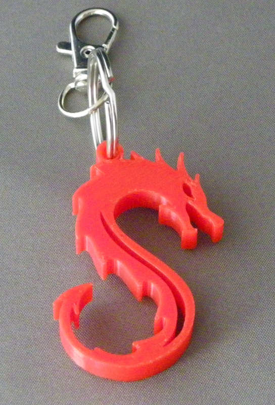 (image for) 3D Prints - Draak Sleutelhanger 3 - Rood (Red)