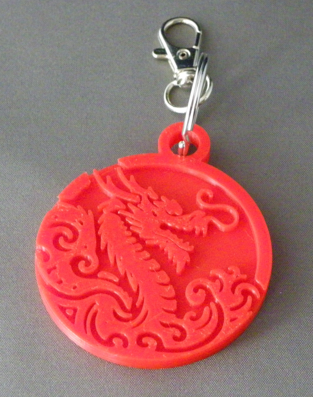 (image for) 3D Prints - Draak Sleutelhanger 5 - Rood (Red)