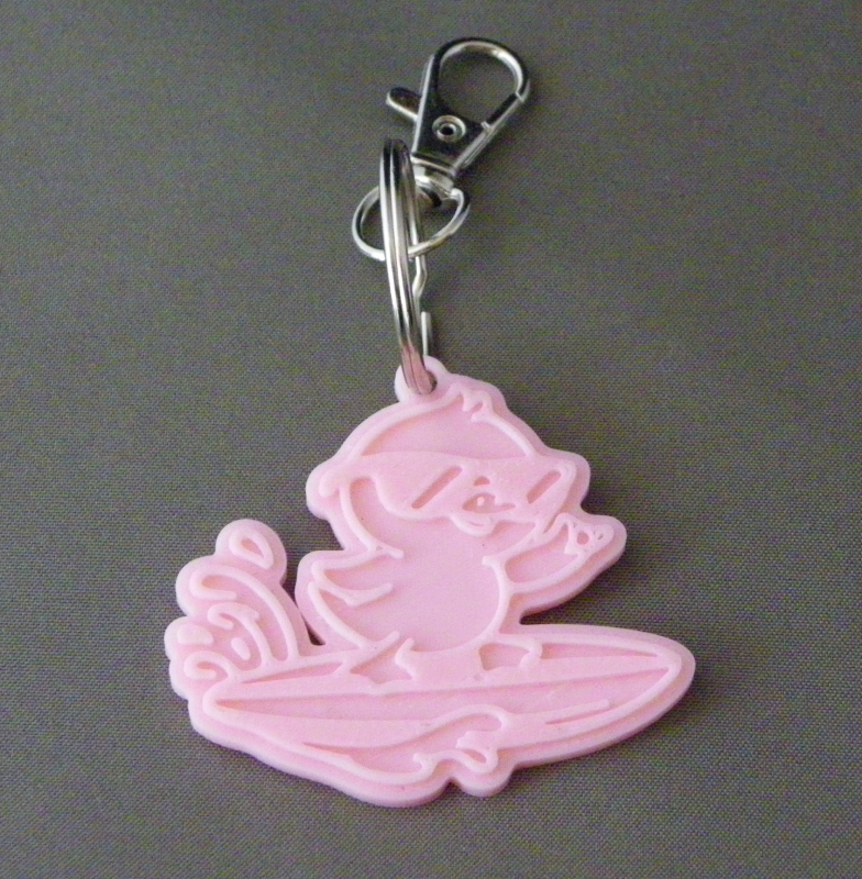 (image for) 3D Prints - Eend Sleutelhanger 1 - Kersenroze (Sakura Pink)