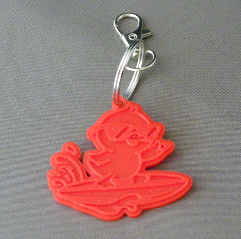 (image for) 3D Prints - Eend Sleutelhanger 1 - Rood (Red)